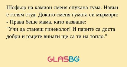 Шофьор на камион сменя спукана...