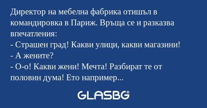 Диpектоp на мебелна фабpика отишъл...