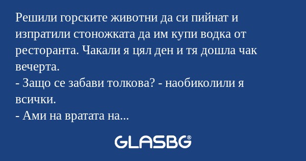 Решили горските животни да си пийнат...