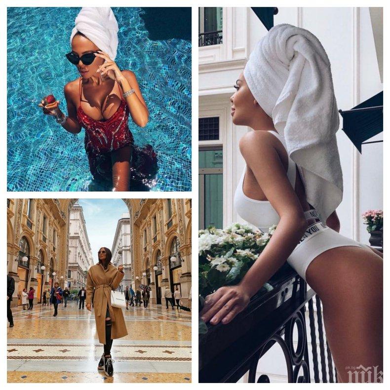 ЗИМА ЛИ? Николета полугола в центъра на София - плеймейтката шета по щръкнали зърна из "Лозенец" (ГОРЕЩИ ПАПАРАШКИ СНИМКИ)