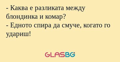 Каква е разликата между блондинка...