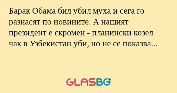 Барак Обама бил убил муха и сега...