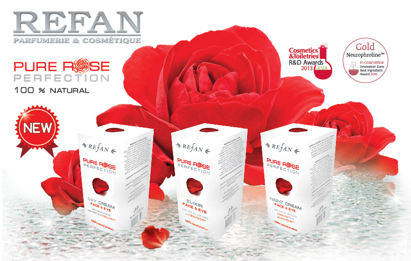REFAN връща младостта с хиалуронова киселина и роза дамасцена с PURE ROSE PERFECTION