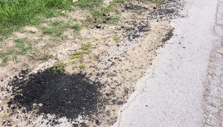 Предизборно асфалтиране на пътя Червена вода - Ново село