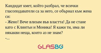 Кандидат кмет, който разбрал, че...