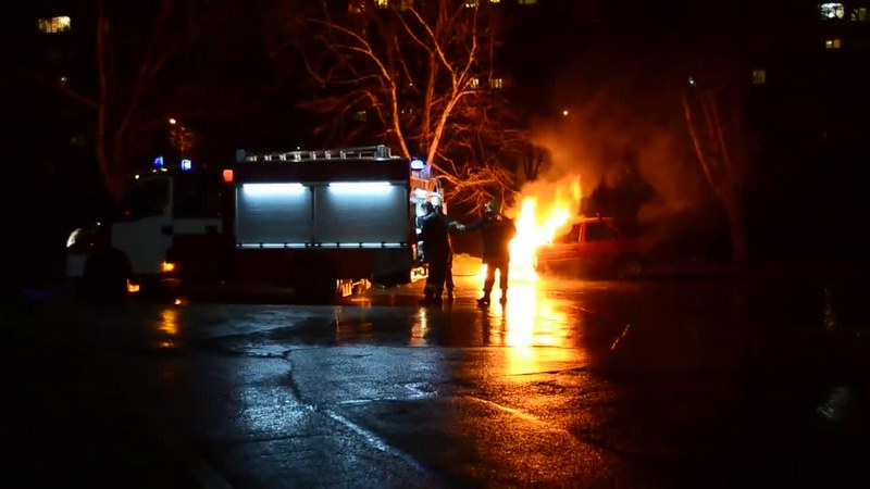 Мерцедес горя в Стамболийски