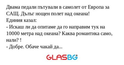 Двама педали пътували в самолет...