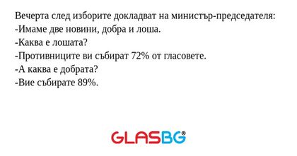 Вечерта след изборите докладват...