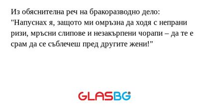Из обяснителна реч на бракоразводно...