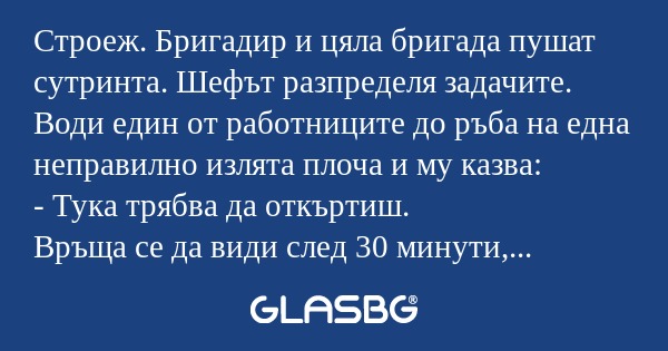 Строеж. Бригадир и цяла бригада...