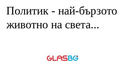Политик - най-бързото животно на...