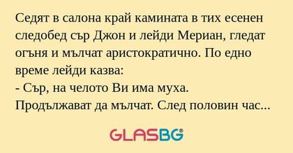 Седят в салона край камината в...
