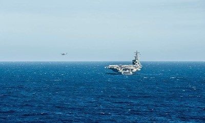 Хеликоптер се разби на палубата на самолетоносача Роналд Рейгън, има ранени