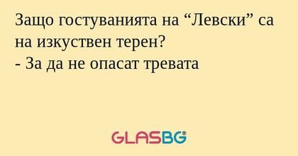 Защо гостуванията на “Левски” са на изкуствен терен?
- За да не опасат тревата
