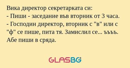 Вика директор секретарката си...