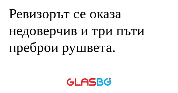 Ревизорът се оказа недоверчив и...
