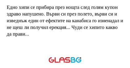 Едно хипи се прибира през нощта...