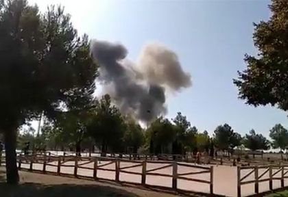 Изтребител се разби в Испания след военен парад (ВИДЕО)