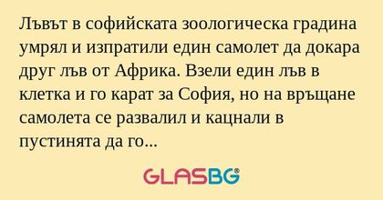 Лъвът в софийската зоологическа...