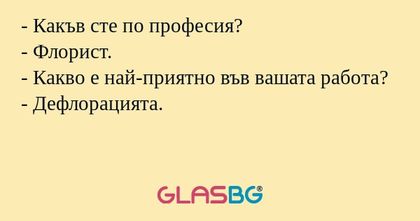 Какъв сте по професия? - Флорист...
