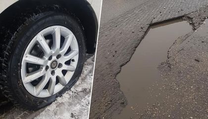 Опасна дупка дебне шофьорите в квартал