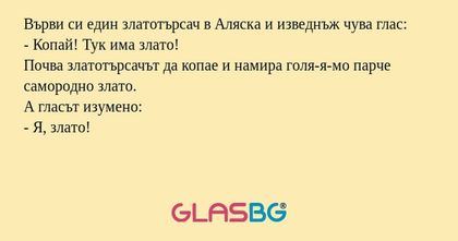 Върви си един златотърсач в Аляска...