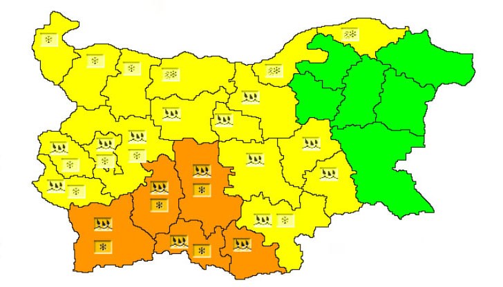 Жълт код за Русе