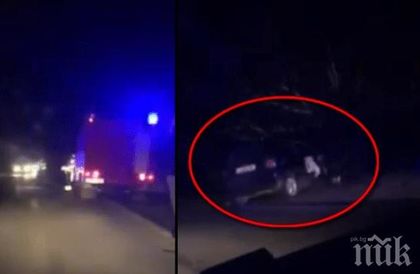 Трима в болница и три размазани коли след неправилното изпреварване на пътя Бургас-Айтос (ВИДЕО)