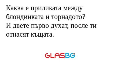 Каква е приликата между блондинката...