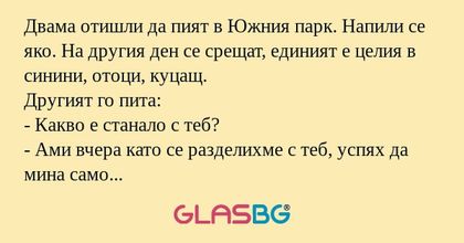 Двама отишли да пият в Южния парк...