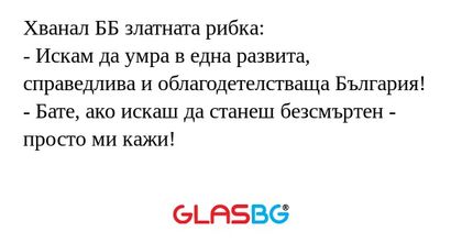 Хванал ББ златната рибка: - Искам...