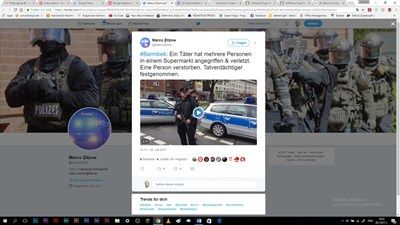 Мъж нападна минувачи с нож в Хамбург, един загина, много ранени