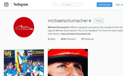 Шумахер с официален профил в социалните мрежи