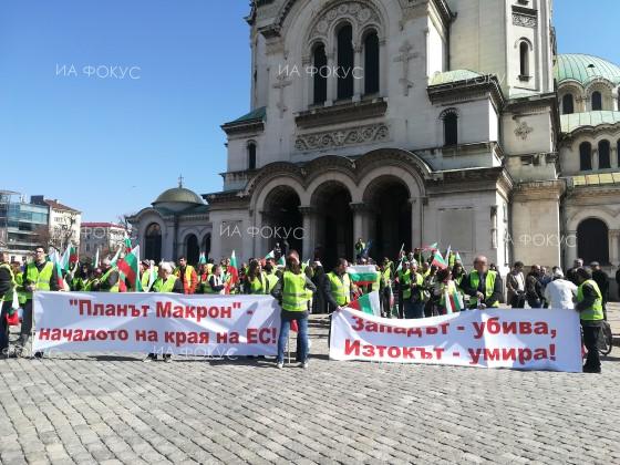 Превозвачи протестират в София срещу пакета „Мобилност 1“