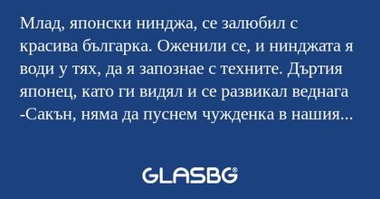 Млад, японски нинджа, се залюбил...