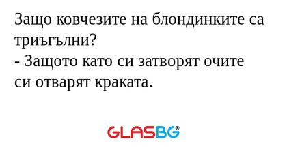 Защо ковчезите на блондинките са...