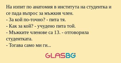 На изпит по анатомия в института...