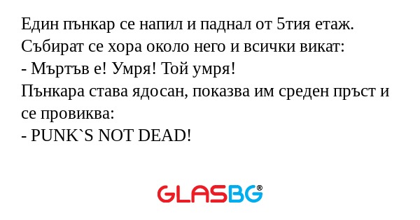 Един пънкар се напил и паднал от...