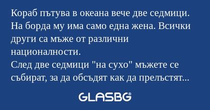 Кораб пътува в океана вече две...