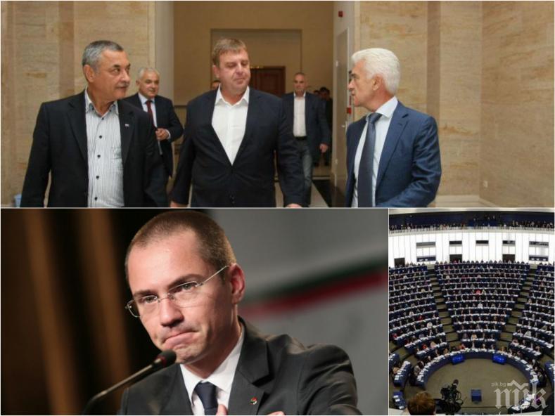 Патриотите на инфарктен коалиционен съвет - Симеонов, Сидеров и Каракачанов в нов екшън заради евроизборите и изтребителите