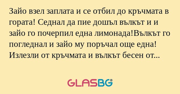 Зайо взел заплата и се отбил до...