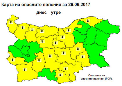 ЖЕГА! Жълт код в 18 области, термометрите минават 36°!