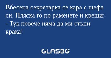 Вбесена секретарка се кара с шефа...