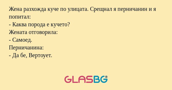 Жена разхожда куче по улицата...