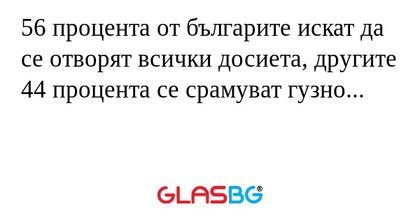 56 процента от българите искат...