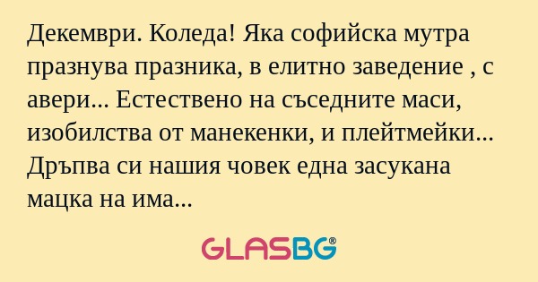 Декември. Коледа! Яка софийска...