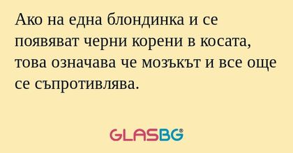 Ако на една блондинка и се появяват...