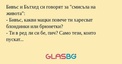 Бивъс и Бътхед си говорят за "смисъла...
