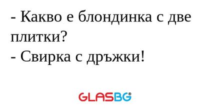 Какво е блондинка с две плитки...