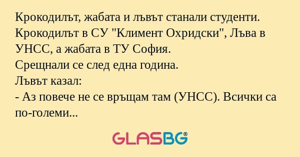 Крокодилът, жабата и лъвът станали...